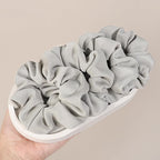 Hair Scrunchies for Women - Hair Ties No Damage Both for Thick Hair or Thin Hair Curl Hair No Crease Gray Scrunchies Ponytail Holder No Hurt Your Hair