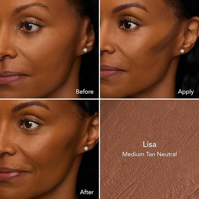 Thrive Causemetics Triple Threat Color Stick: Cream Bronzer & Contour Stick with Vitamin E, Evening Primrose Oil, Waterproof Smudge Proof Face Makeup Formula, Lisa (Medium Tan Neutral)