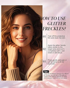 Face Glitter, Rose Gold Temporary Face Tattoos, Face Makeup Patches for Women Girls, Country Concerts Singer Festival Rave Accessories (Rose Gold - 10 pcs)