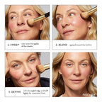 LAURA GELLER NEW YORK Angled Blush Brush with Black Wooden Handle & Dense Bristles for Makeup Application