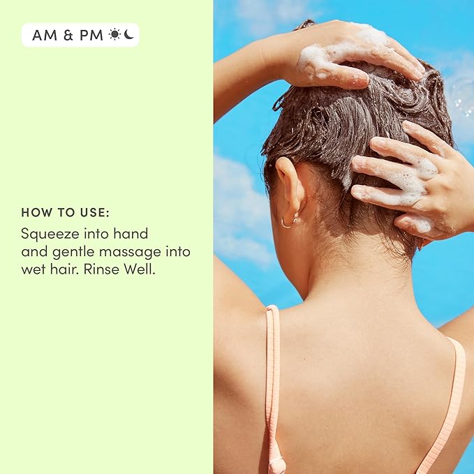 Evereden After Swim & Sports Kids Shampoo: With Cleansing Clay | Detoxifies Hair & Scalp from Chlorine, Dirt, and Sweat | Clean & Vegan Kid Shampoo for Daily Use and Any Hair Type