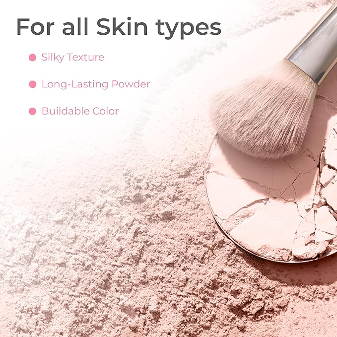 16pc Beginner Mineral Makeup STARTER KIT with 10 BRUSHES(5gm) Sample Size Foundation, Primer, Blush, Bronzer, Setting Powder for Learning, Occasional Use,First Time Users, Travel Size Kit(Deep Tan)