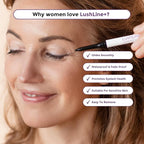 Rumi Cosmetiques LushLine+ Waterproof Eyeliner Pencil For Older Women - Smudge Proof, Long-Lasting, Non Toxic, Soft Glide - Safe For Sensitive Eyes (Natural Grey)