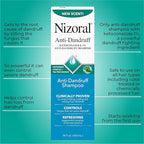 Nizoral Anti-Dandruff Shampoo with 1% Ketoconazole, 14 Fl Oz, Peppermint and Tea Tree Scent, Anti Fungal Shampoo, For All Hair Types