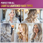 Jenoris Silver Purple Shampoo For Blonde, Silver, Gray & Lightened Hair – Neutralizes Yellow & Brassy Tones – Enriched with Natural Oils, Paraben & SLS Free, Salon Professional, 16.9 Fl Oz