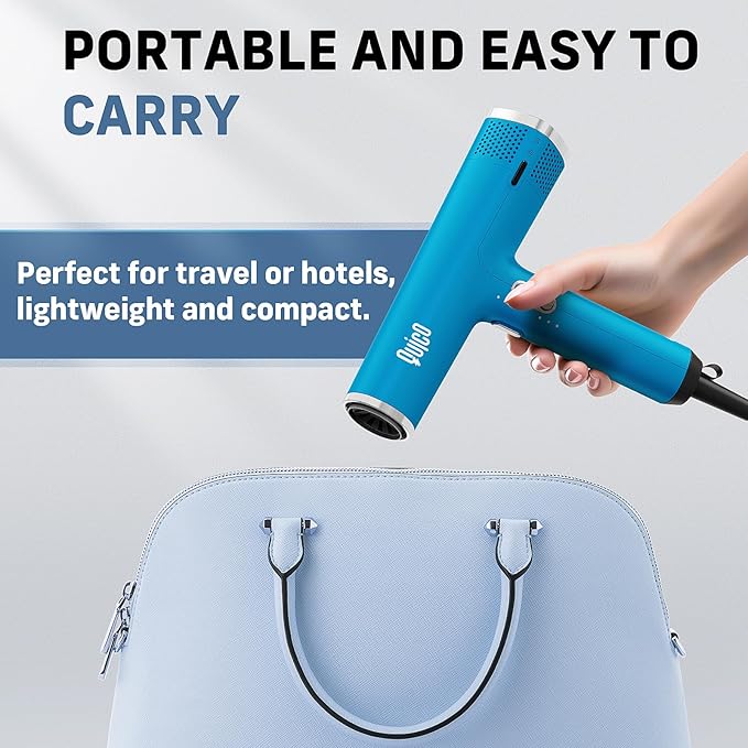 Quico Hair Blow Dryer, 1875W High-Speed BLDC 7X Faster 110000 RPM Quiet Hair Dryer with Diffuser, 2 Billion Negative Ionic Salon Dryer, Adjustable Temp & Speed, Hair Dryer for Women Home Travel Gift