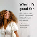 hers triple threat hydrating conditioner for damaged hair, leaves hair looking shiny and strong, color sage formula with an amino acid blend, argan, coconut, sunflower seed oil, 2 pack, 6.4oz