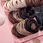 YANRONG Brown Hair Ties For Women Girls,Elastic Ponytail Holders Rubber Band For Thick Hair & Thin Hair Fashion Hair Accessories Set（809PCS）