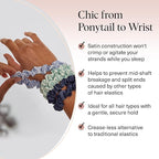 Kitsch Satin Scrunchies for Women - No Crease Hair Ties for Girls | Scrunchies For All Hair Types and Textures, Perfect for Day or Night - Garden Bouquet | Ideal Gifts for Women, 5pcs