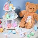 24 Sets Baby Shower Bear Lip Balm Favors Bear Lip Care Transparent Lipstick with Gift Bags and Thank You Cards for Baby Shower Gender Reveal Favors Decorations Gift Supplies