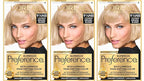 L'Oreal Paris Superior Preference Luminous Fade-Defying Permanent Hair Color, Hair Dye For Up to 9 Weeks of Radiance, Lightest Natural Blonde 9.5NB, 1 Hair Dye Kit (Pack of 3)