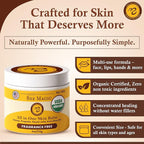Sweet Bee Magic All In One Healing Organic Balm - Natural Skin Healing Cream, Beeswax Balm for Dry Skin, Face & Body Moisturizer - Certified Organic, All Natural Aid- 3 Jars (4oz Each, 12oz Total)