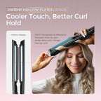 TYMO Flat Iron Hair Straightener - Upgraded Long Hollow Plates Straightener and Curler 2 in 1 for Fast Smooth Styling, Ceramic Hair Straighteners for Women, 15s Heat Up, 5 Billion Ions, Dual Voltage