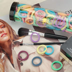 Hair Ties for Women And Kids, 100PCS Seamless Thick Cotton Hair Band, Elastic Baby Hair Ties No Damage Ponytail Holder, Multicolor