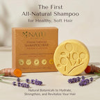 NATÚ BOTANICALS Strengthening Solid Shampoo Bar – Turmeric & Lavender - Clarifying Shampoo with Tea Tree Oil For Scalp - Moisturizes, Strengthens & Soothes Hair & Scalp - Sulfate & Paraben-Free, 2.3oz