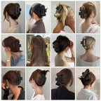 3.5 Inch Medium Hair Claw Clips 12 Pcs Square Claw for Thick and Thin Hair Rectangular Rectangle Hair Clips Jaw Clips Bulk Hair Accessories for women and Girls (Black)