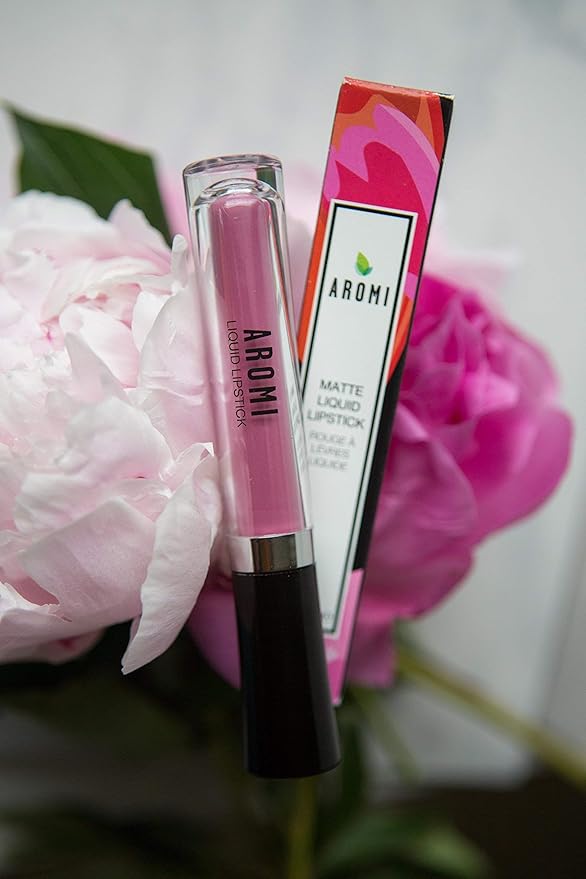 Aromi Matte Liquid Lipstick | Medium, Bubblegum Pink Lip Color, Smudge Proof, Long-lasting, Vegan, Cruelty-free, Waterproof, Paraben + Gluten Free (Poodle Skirt)