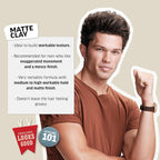 American Crew Men's Hair Matte Clay, Like Hair Gel with Medium/High Hold, Stocking Stuffer for Him, 3 oz