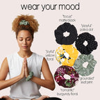 likemary Scrunchies for Women - Match Your Mood & Outfit - Strong, Snag-Free Hair Ties for All Hair Types Made from Sustainable Reclaimed Fabric - 5 Pack