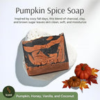 Marbela Cosmetics Pumpkin Spice Handmade Soap Bar - Made in USA, Vegan Friendly, Palm Oil Free, Natural Bar Soap - Gentle Face & Body Soap for Daily Skin Care, Moisturizing & Nourishing - 3.5 oz