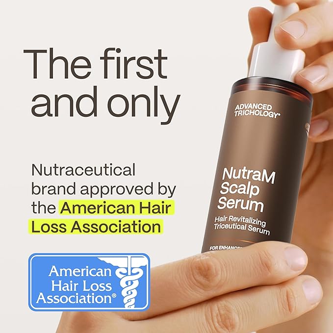 NutraM™ Hair Growth Serum – Dermatologist Tested, Approved* by American Hair Loss Association | Scalp DHT Blocker for Thinning Hair Men and Women, Backed by 20 Years of Hair Regrowth Clinic Experience