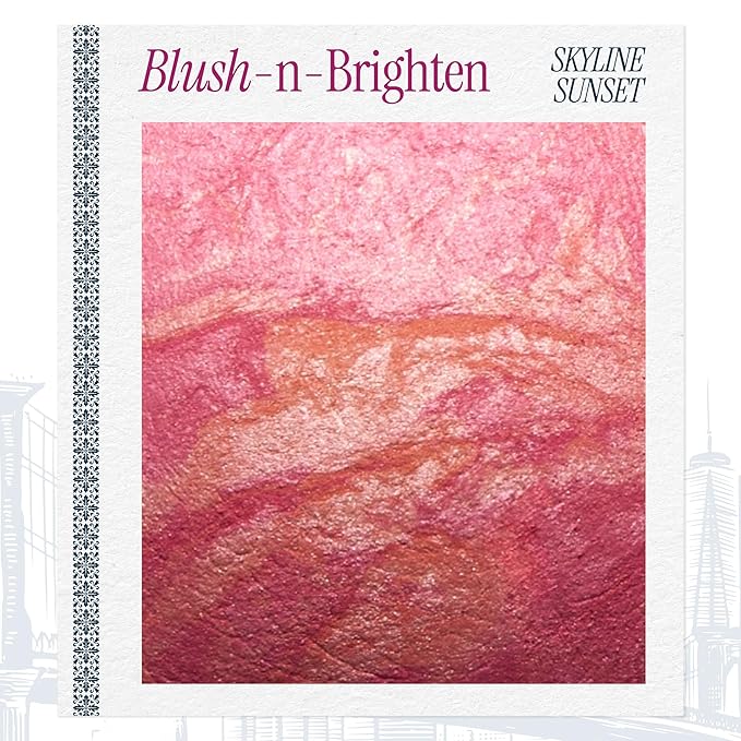 LAURA GELLER NEW YORK Holiday 2025 Limited Edition Baked Blush-n-Brighten Marbleized Blush - Skyline Sunset - Pink Color for Cheeks
