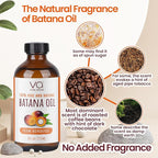 VITAL AFFAIR Batana Oil For Hair Growth-100% Raw Batana Oil From Honduras-Glass Bottle-Skin Hair Oil Rich In Essential Nutrients-Batana Hair Oil For Women & Men-For Strong & Shiny Hair-8 FlOz