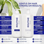 Routine Wellness 1 Liter Anti-Thinning Volumizing Shampoo and Conditioner Set for Thinning Hair & Hair Loss - Grow Your Confidence with Biotin & DHT Blockers - 1 Liter Rose Hips Set