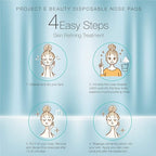 100pcs Disposable DIY Non-Woven Nose Mask Paper by Project E Beauty | Cotton Nose Care Mask | For Skincare & Spa Salon Use | Nose Paper for Toner, Serum, or Lotion (100, Nose Shaped)