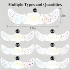 24pcs Glitter Freckles Makeup Patches-Holographic-Face Glitter Speckles, Sparkle Speckles Patches for Women, Cute Sparkling Fake Freckles, Glitter Freckles Face Tattoo, Musical Festival Accessories