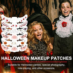 6Pcs Face Makeup Patches, Glitter Freckles Face Tattoo for Teenagers & Young Women, Sparkle Freckles Makeup Patches, Waterproof Face Glitter Freckles for Christmas (6PcsC Halloween)