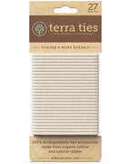 BIODEGRADABLE Elastic Hair Ties for Women & Men - Organic No Crease Blonde Hair Tie Ponytail Holders and Hairties for Buns - Plastic Free Hairbands for Women and Mens Hair - 5mm (27 count)