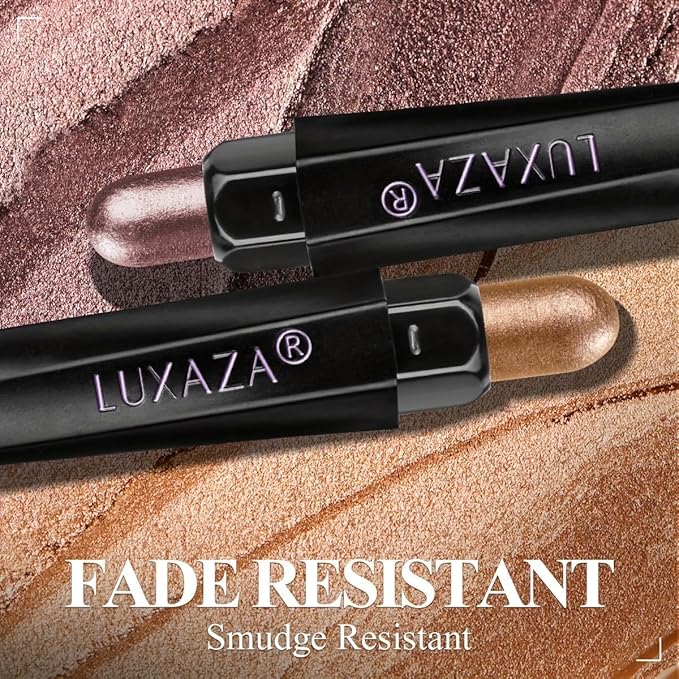 Brown Eyeshadow Stick Makeup Set 6PCS, Neutral Shimmer And Matte Cream Eye Shadow Palette, Metallic Bronze Smoky Eyeliner Brightener Crayon Pencil Kit, Ideal Gift for Women -Dusk Bloom