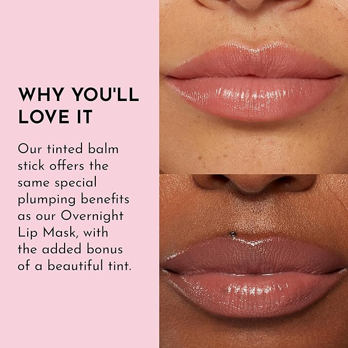 LAWLESS Women's Forget the Filler Lip Plumping Line Smoothing Tinted Balm, Georgie, Pink, 0.09 Ounce