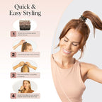 Kitsch Ultra-Petite Satin Scrunchies for Women - Softer Than Silk Scrunchies | Hair Ties No Damage for Frizz-Free Sleep | Perfect for Day or Night | Ideal Gifts for Women - Eucalyptus, 6 pcs