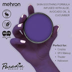 Mehron Makeup Paradise Makeup AQ Pro Size | Stage & Screen Performance, Face & Body Painting, Beauty, Cosplay, and Halloween | Water Activated Face Paint, Body Paint 1.4 oz (40 g) - Violet