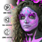 Light Purple Oil Based Face Body Paint Stick, Non-toxic Full-coverage Face Painting Ursula Costume Mermaid Zombie Cosplay SFX Makeup, Waterproof Cream Light Purple Body Painting for Adults