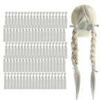 MEEDEE 100 Pack Silver No-Crease Soft Ribbon Knotted Ouchless Hair Ties for Women, Yoga, and Ponytails - Elastic Bracelets