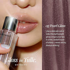 ENTROPY MAKEUP Tulle Lip Gloss, Lightweight 3D Pearl Shimmer, Ultra-Gloss High Shine, Non-Sticky Moisturizing Lip Gloss with Peptide Complex, Robe