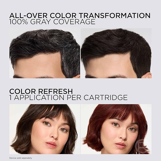 L'Oreal Paris Colorsonic Permanent Hair Dye Coloring Device for Root Touch Up, All Over Color, and Gray Coverage, Mistake-Free Application (Hair Color Cartridge Sold Separately)