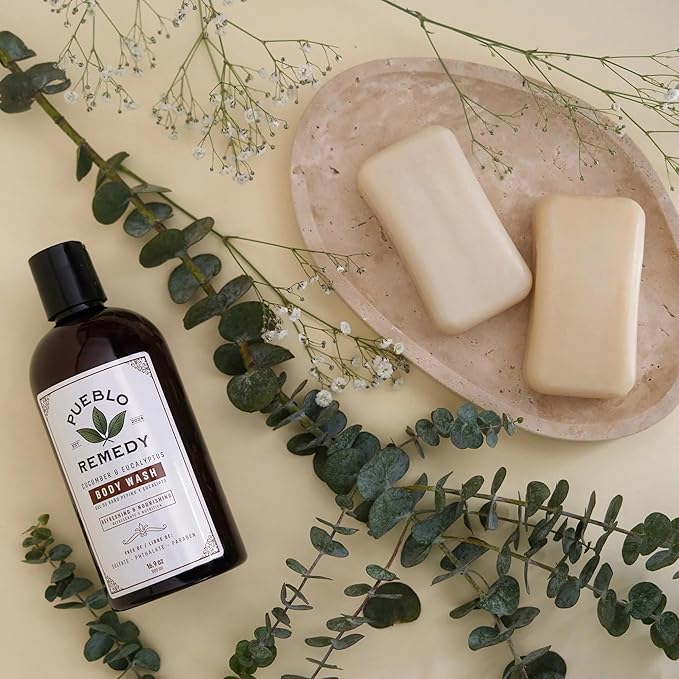 Pueblo Remedy Body Wash, Cucumber & Eucalyptus – Soothing & Invigorating Shower Gel, Vegan & Cruelty-Free, 16.9 Oz