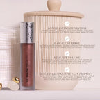 FITGLOW Beauty Lip Colour Serum | Hydrating Lip Gloss | Plumping Anti-Aging Lip Treatment | Natural Shine with Pomegranate Sterols & Collagen | Buildable Color for Dry Chapped Lips | Beach Glow - 10g