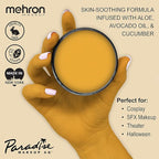 Mehron Makeup Paradise Makeup AQ Pro Size | Stage & Screen Performance, Face & Body Painting, Beauty, Cosplay, and Halloween | Water Activated Face Paint, Body Paint 1.4 oz (40 g) - Dijon