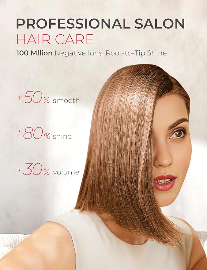 TYMO Ionic Hair Dryer for Women, Professional Blow Dryer with 110000 RPM Brushless Motor for Fast Drying, Travel Lightweight AIRHYPE Lite Hairdryer, Low Noise, 4 Temps & 3 Speeds for Man, Silver