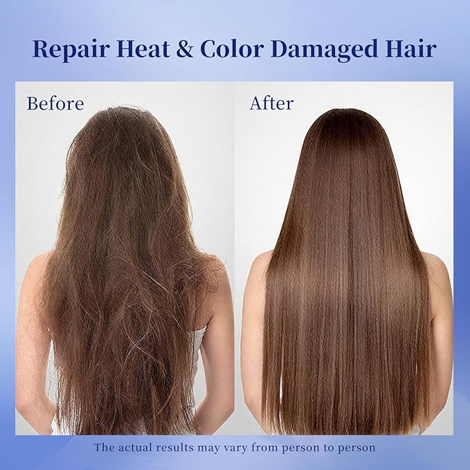 Rosemary Hair Treatment Oil Spray 80ml - Frizz Control & Split End Repair, Infused with Argan Oil, Batana Oil, Lavender Oil for Instant Smoothness - Long-lasting Bluebell Fragrance