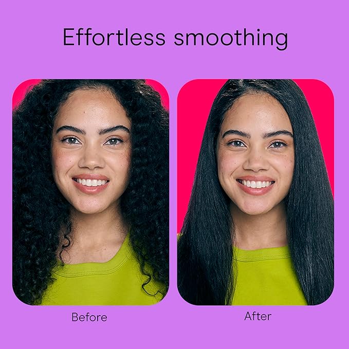 Infiniti PRO CONAIR Tension Control Straightening Brush, Heated Hair Brush with Tension Control Holds Hair in Place, Ionic Technology Adds Shine and Reduces Frizz, Gray