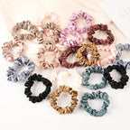 Hair Ties Satin Silk Small Scrunchies for Women Girls Ponytail Holders 20 Pcs Mini Bulk Scrunchies Elastic Hair Bands for Thick Curly Hair Pony Tails Hair Ties