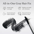Boyd’s Brush It Away | Grey Hair Root Touch Up for Women & Men | Temporary Hair Color Mascara | Quick-Dry Water-Resistant Concealing Formula | Light Brown, 3-Pack