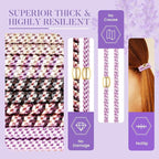 Hair Ties No Damage - 10PCS Ponytail Holders - Elastic Hair Ties for Thick Hair - Braided Hair Bands for Women Girls's Hair - Violet