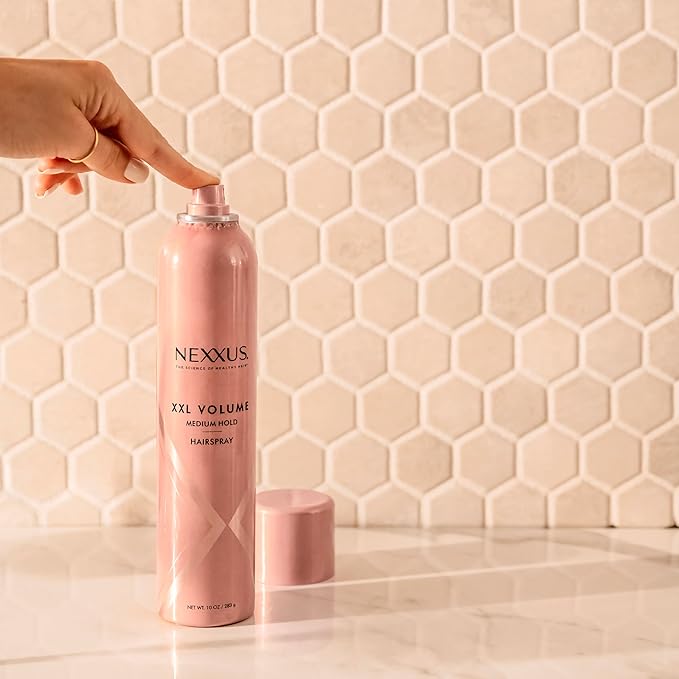 Nexxus Medium-Hold Hairspray XXL Volume for Sky-High Volume & 48H Frizz Control, with StyleProtect Technology 10 oz